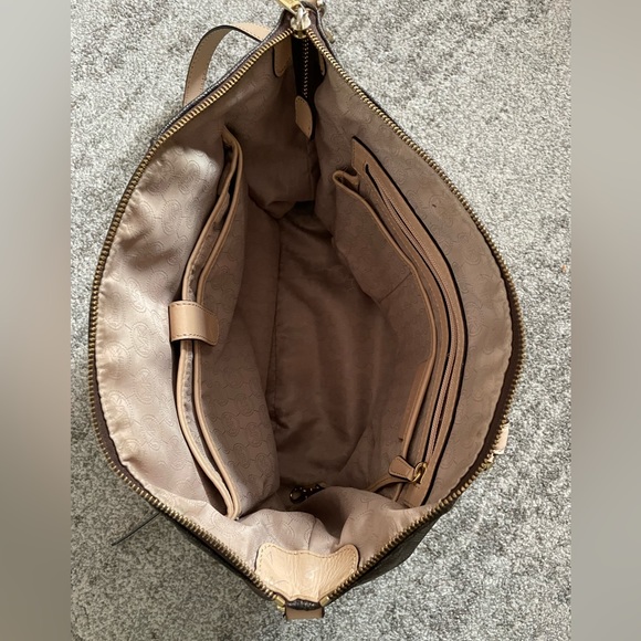 Michael Kors Large Logo Tote Crossbody in Brown Monogram - Picture 6 of 8